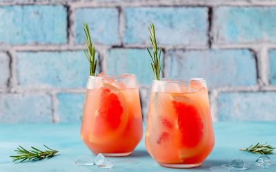 Easy non-alcoholic gin, zero-proof grapefruit mocktail